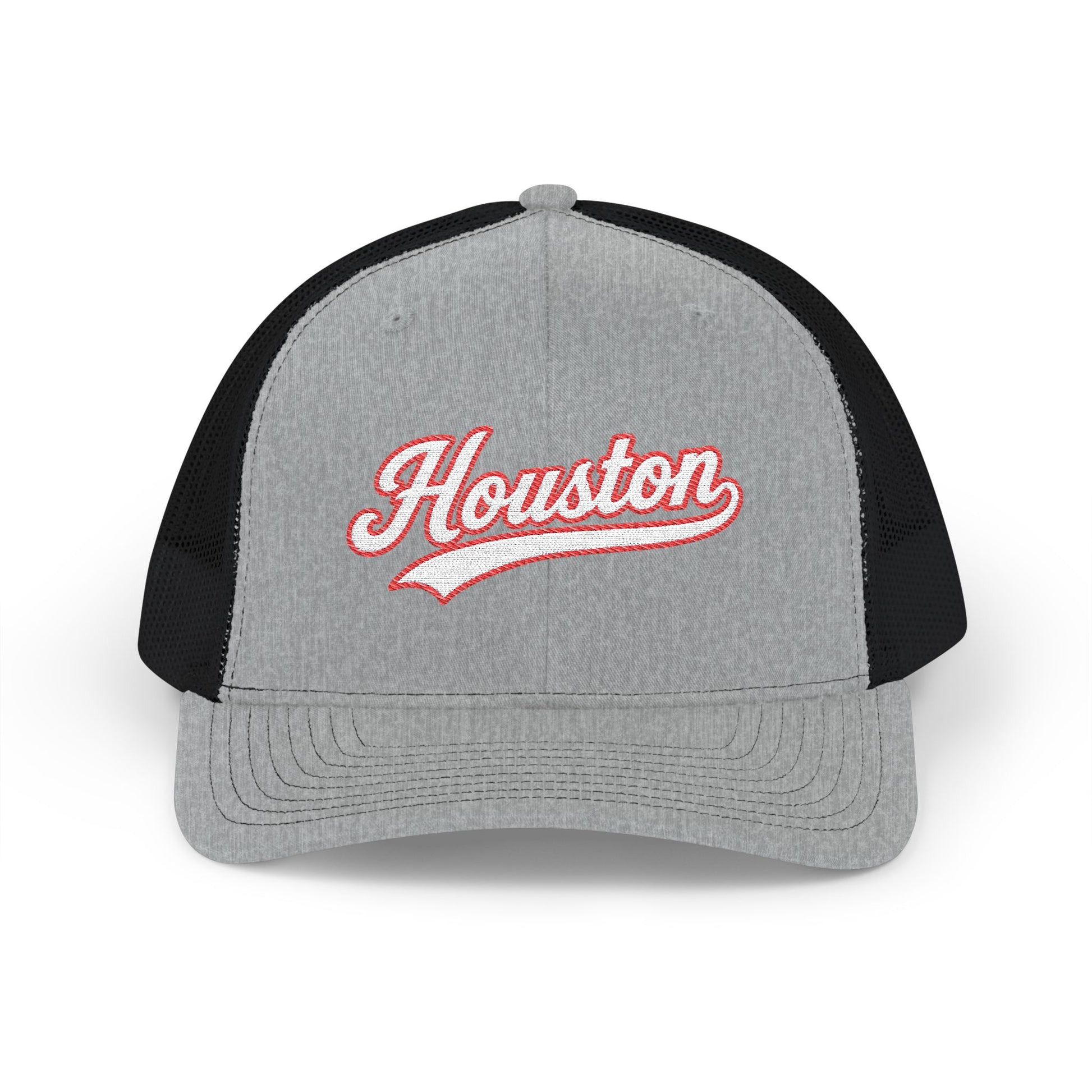Houston white script retro embroidered trucker cap – 318 Supply Co.