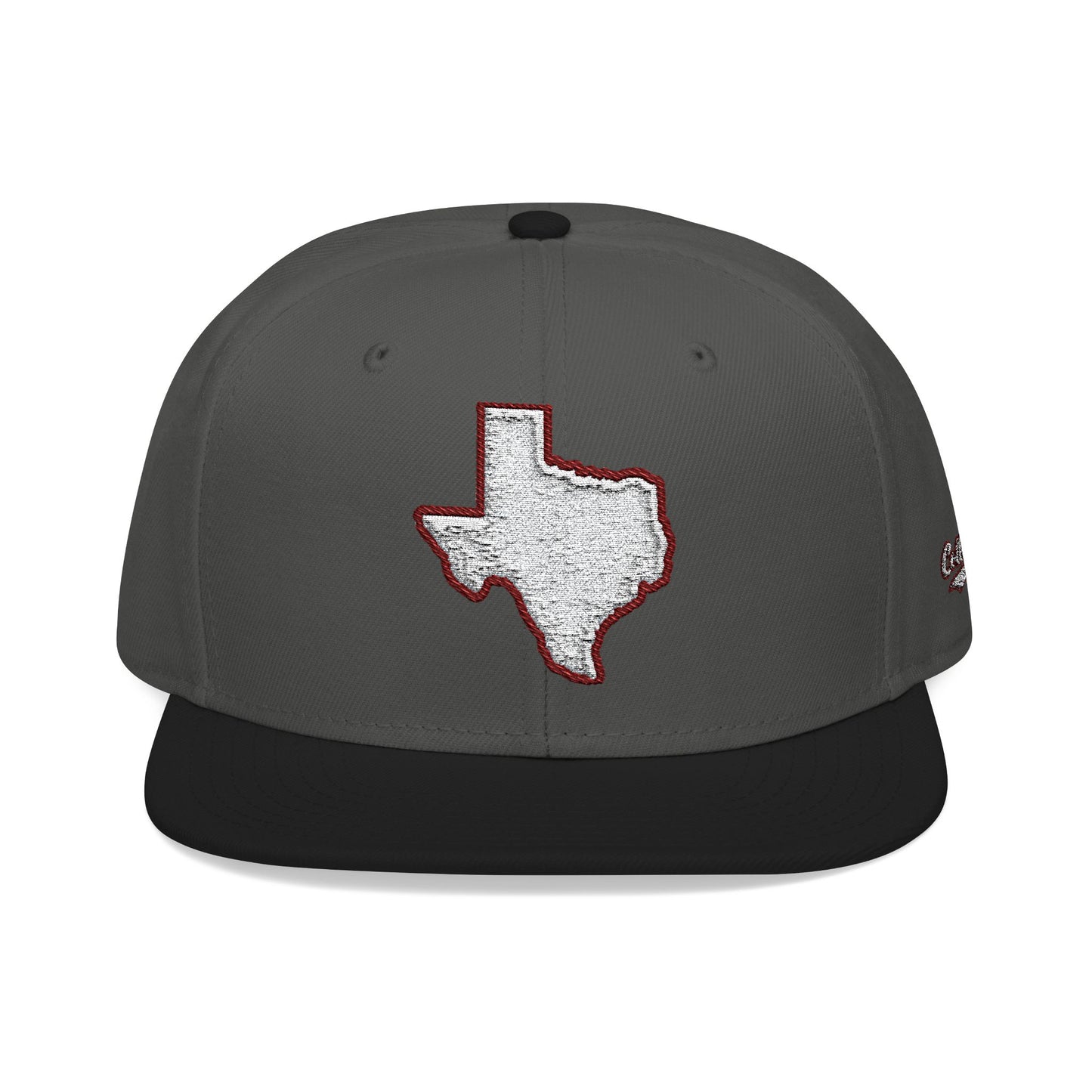 Texas state outline white embroidered snapback hat – 318 Supply Co.