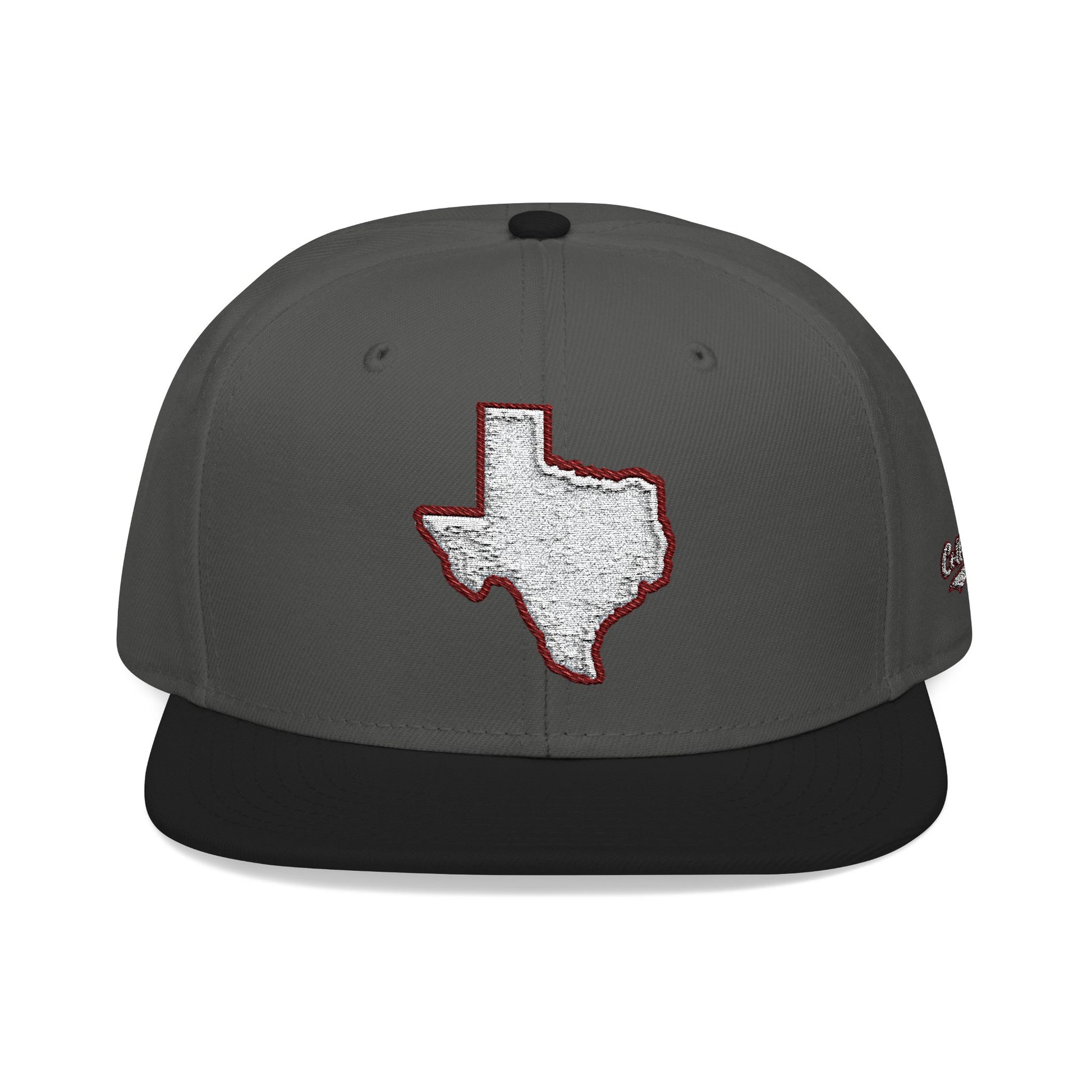 Texas state outline white embroidered snapback hat – 318 Supply Co.