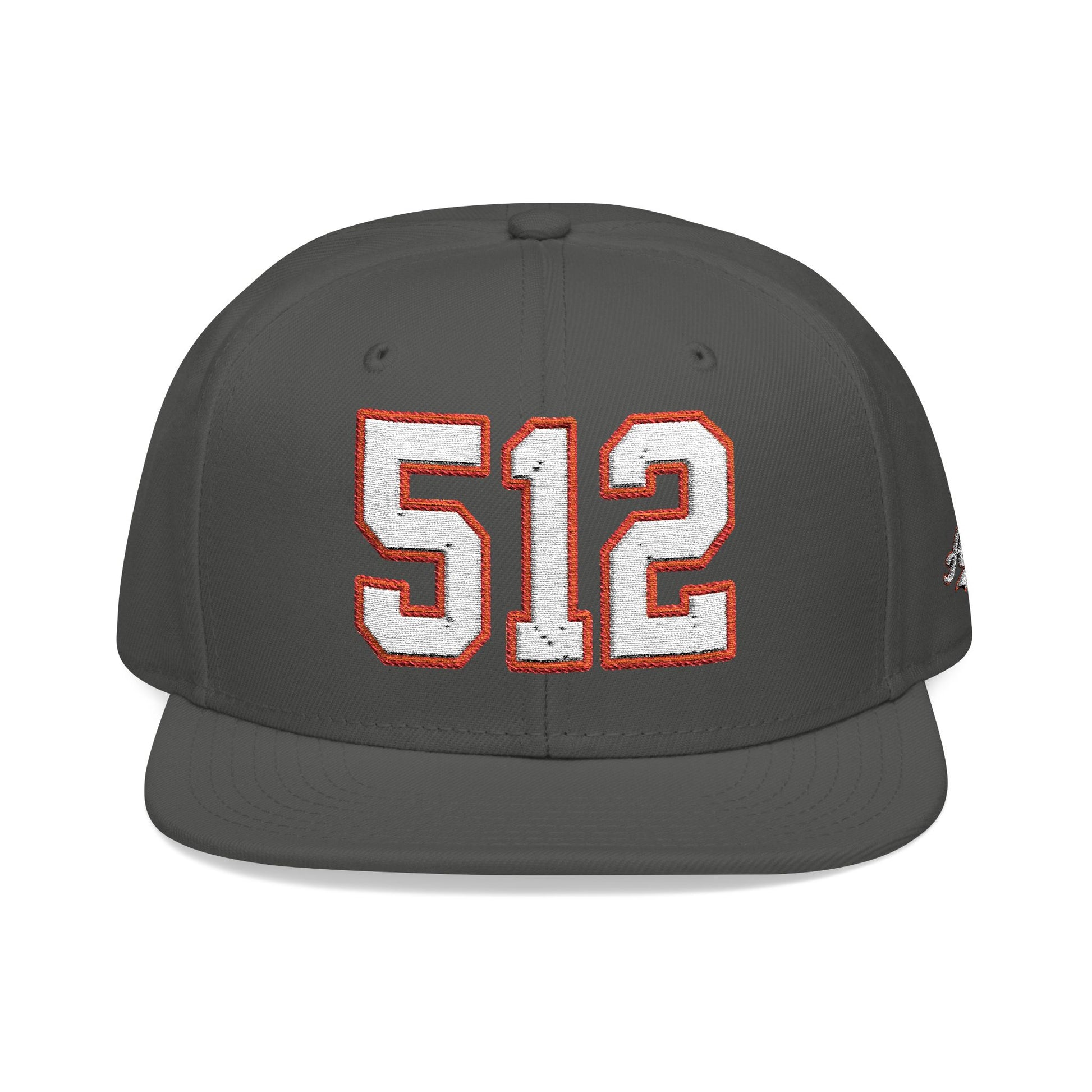 512 white embroidered snapback hat vintage varsity style – 318 Supply Co.