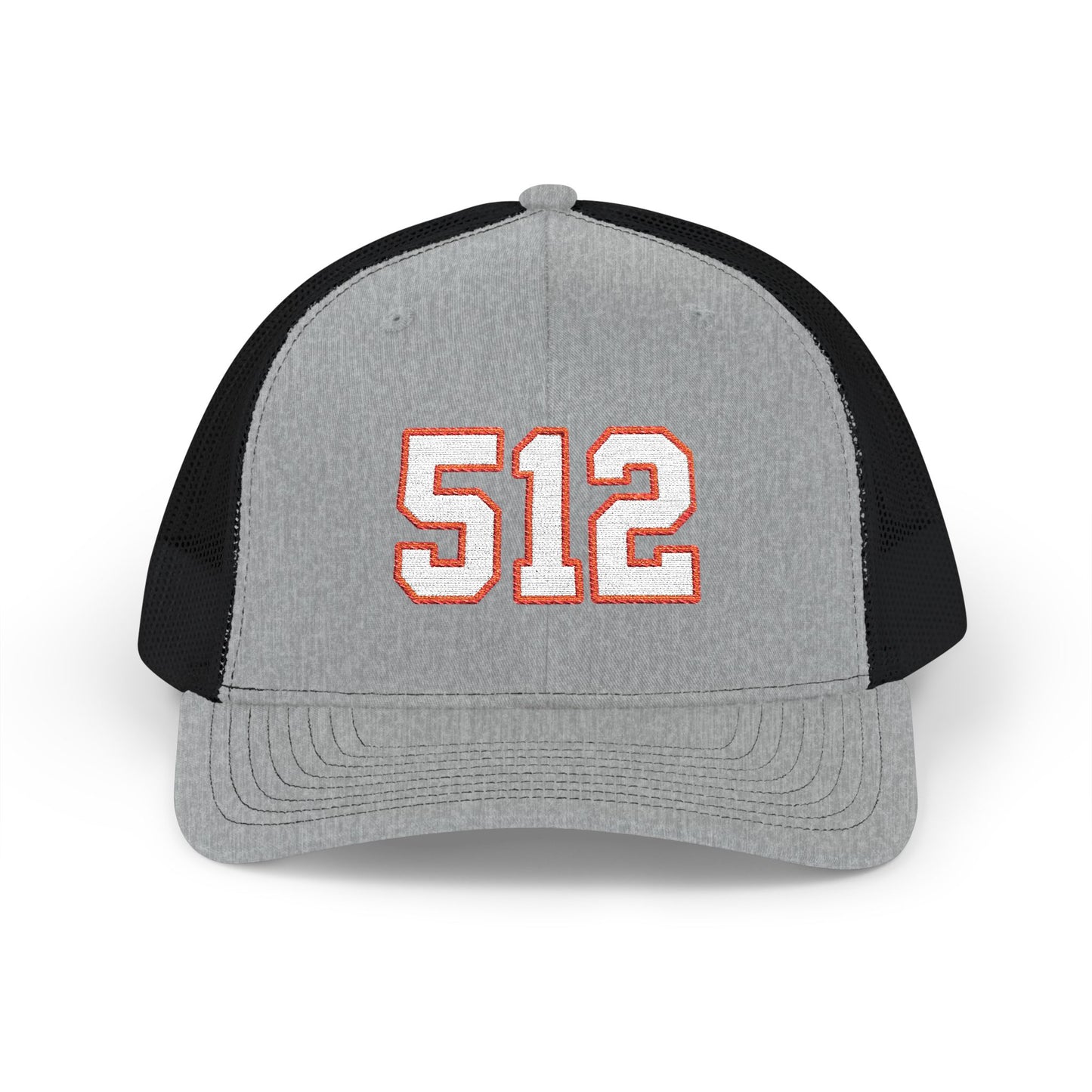 512 white embroidered mesh trucker snapback hat – 318 Supply Co.