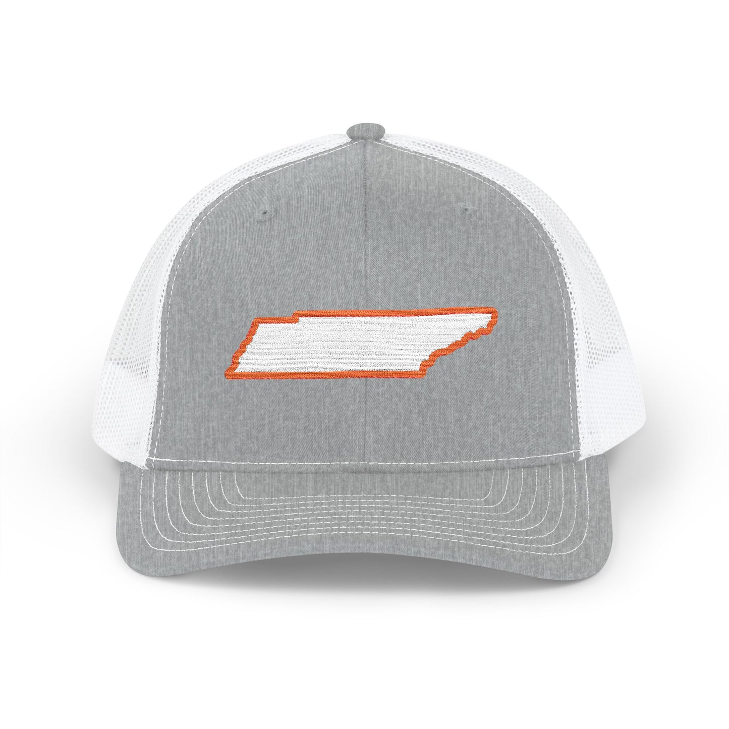 Tennessee outline distressed trucker cap white embroidered – 318 Supply Co.