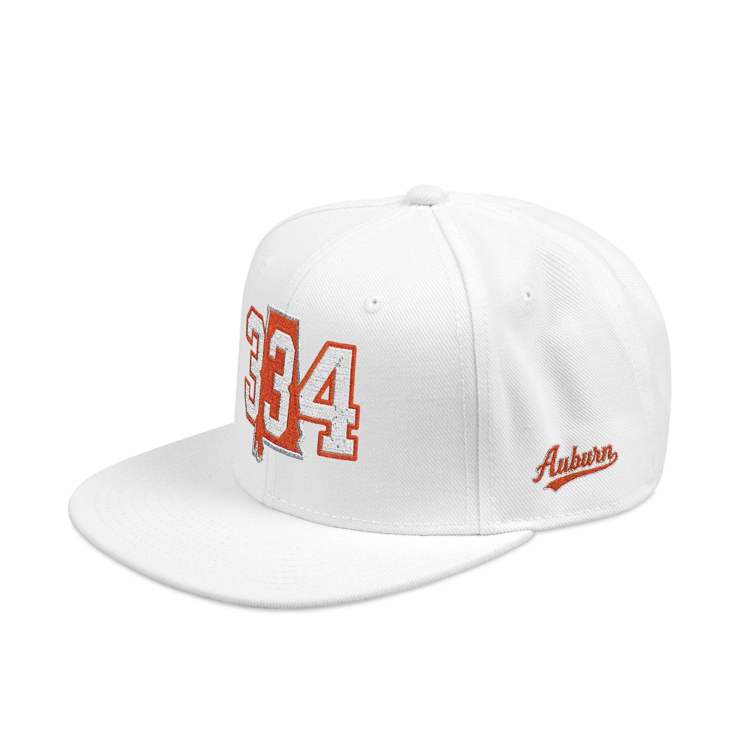 Alabama Snapback Hat — Orange Embroidered State Outline Cap
