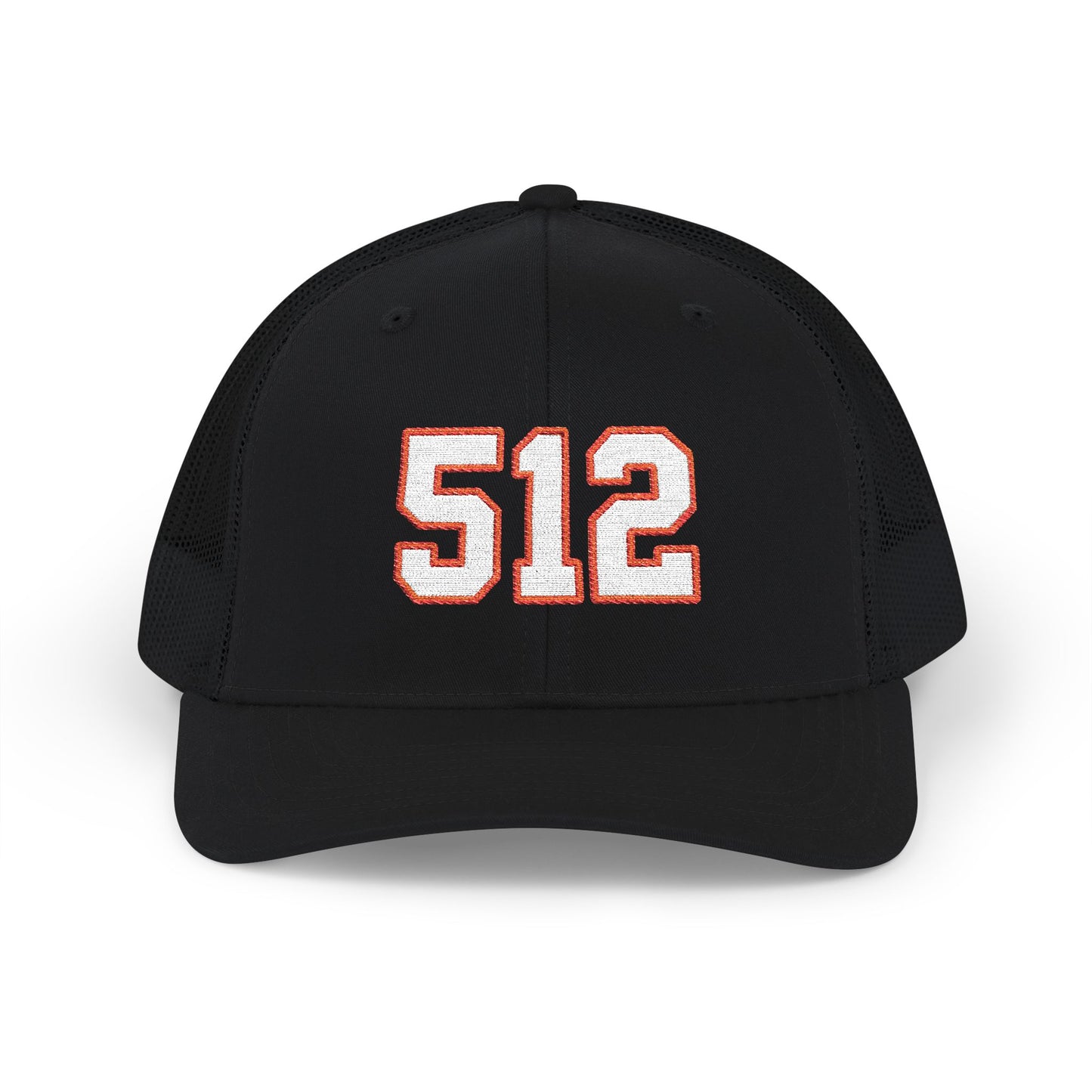 512 white embroidered mesh trucker snapback hat – 318 Supply Co.