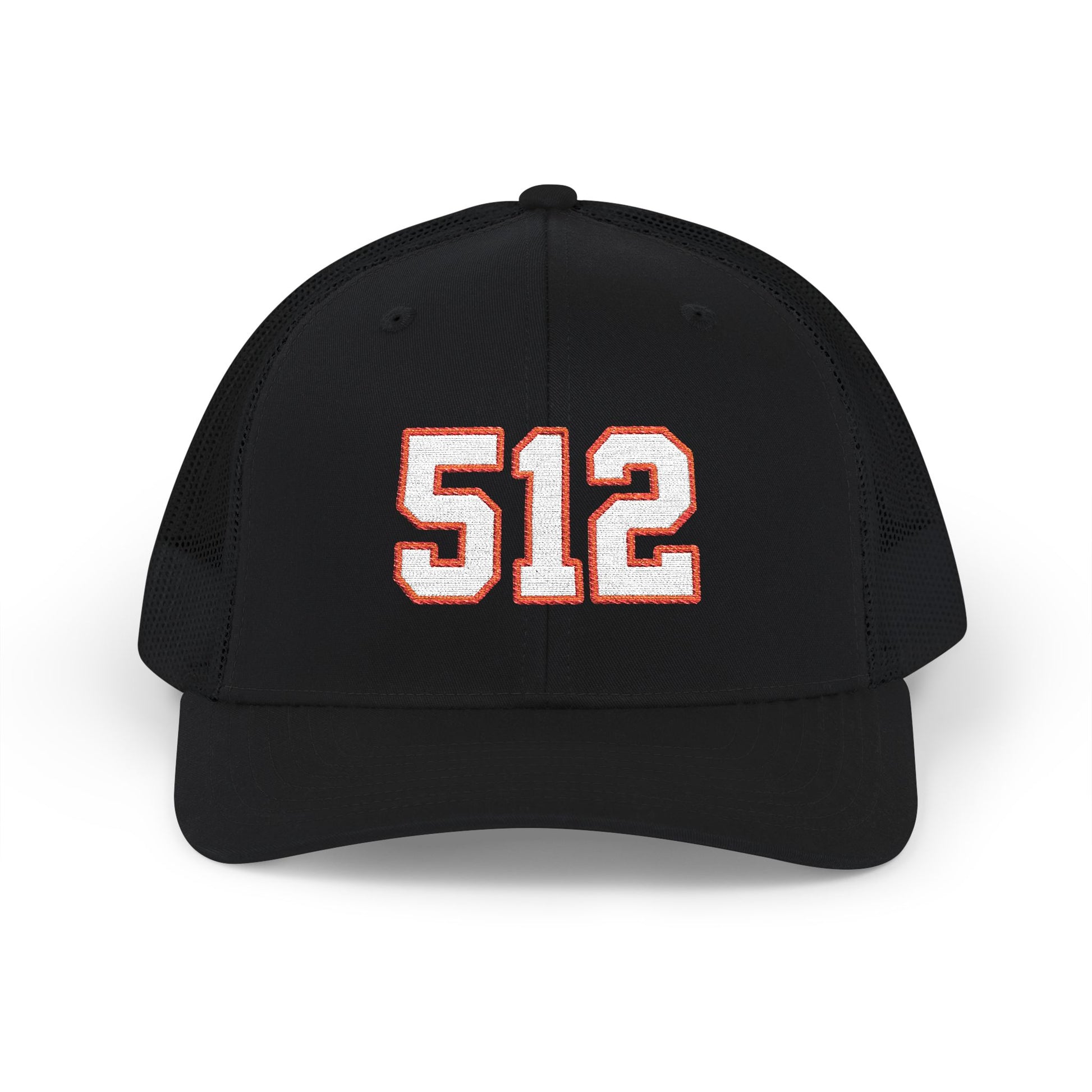 512 white embroidered mesh trucker snapback hat – 318 Supply Co.