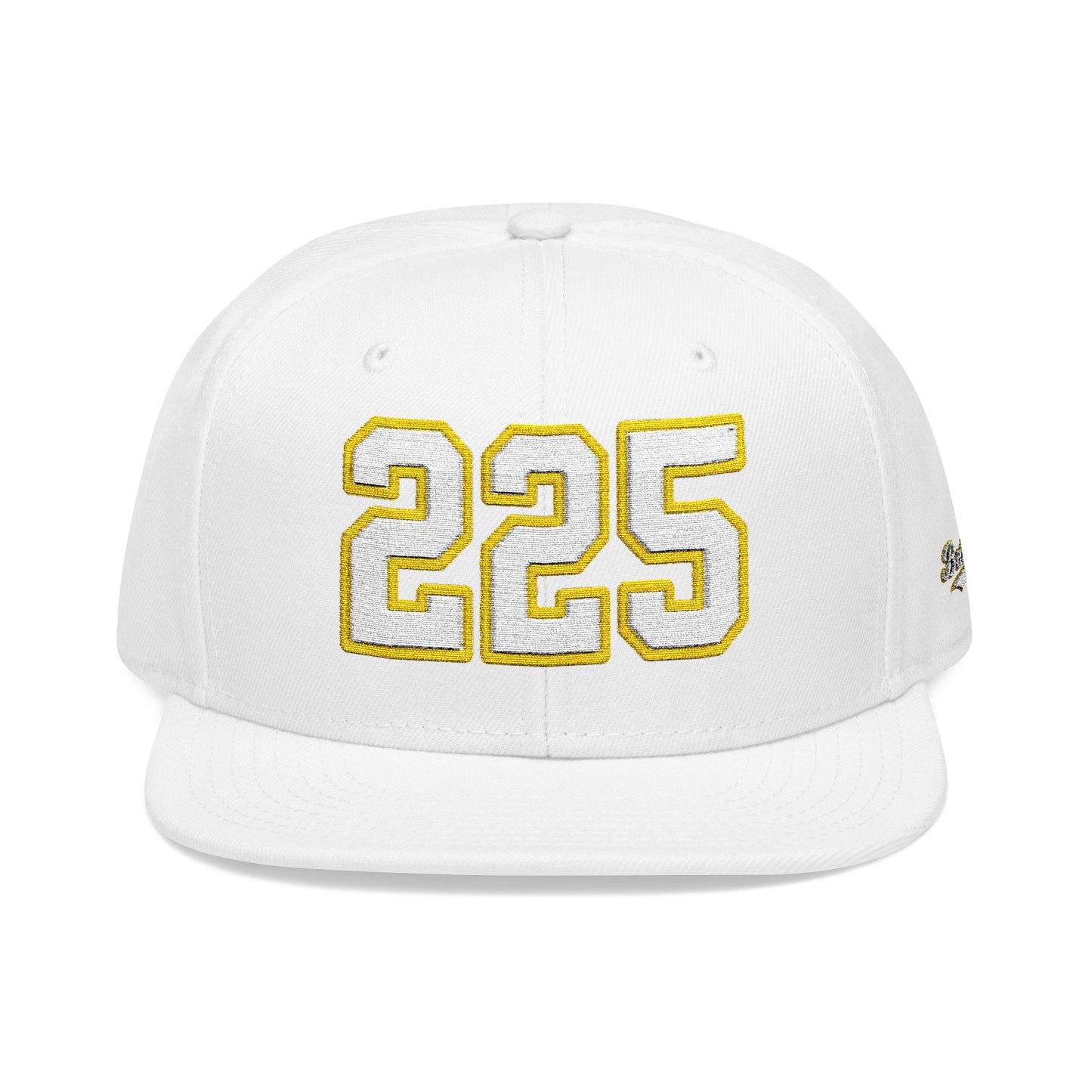 225 white embroidered snapback hat vintage varsity style – 318 Supply Co.