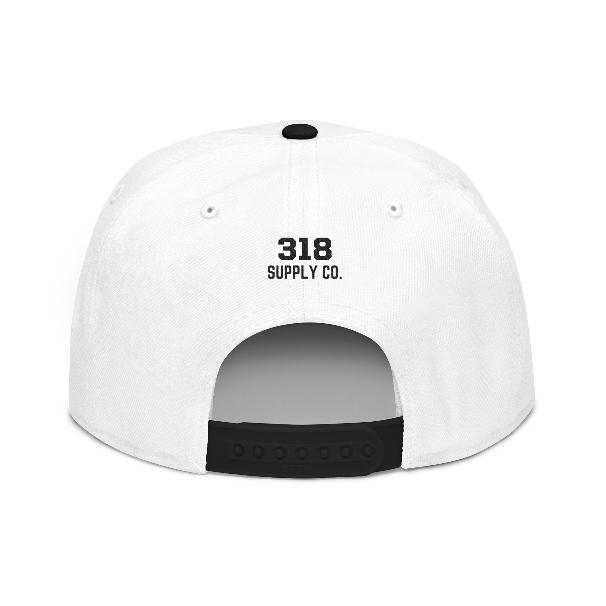 713 white embroidered snapback hat vintage varsity style – 318 Supply Co.