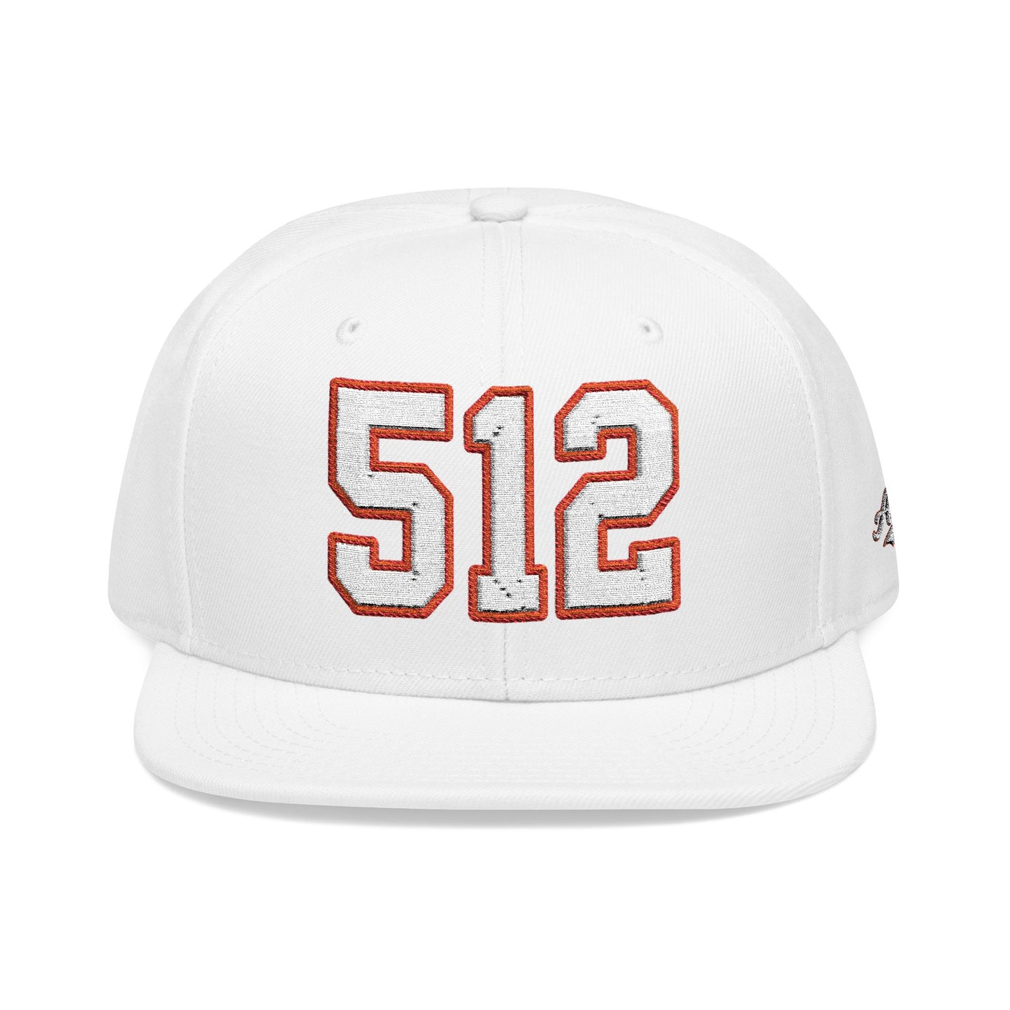 512 white embroidered snapback hat vintage varsity style – 318 Supply Co.
