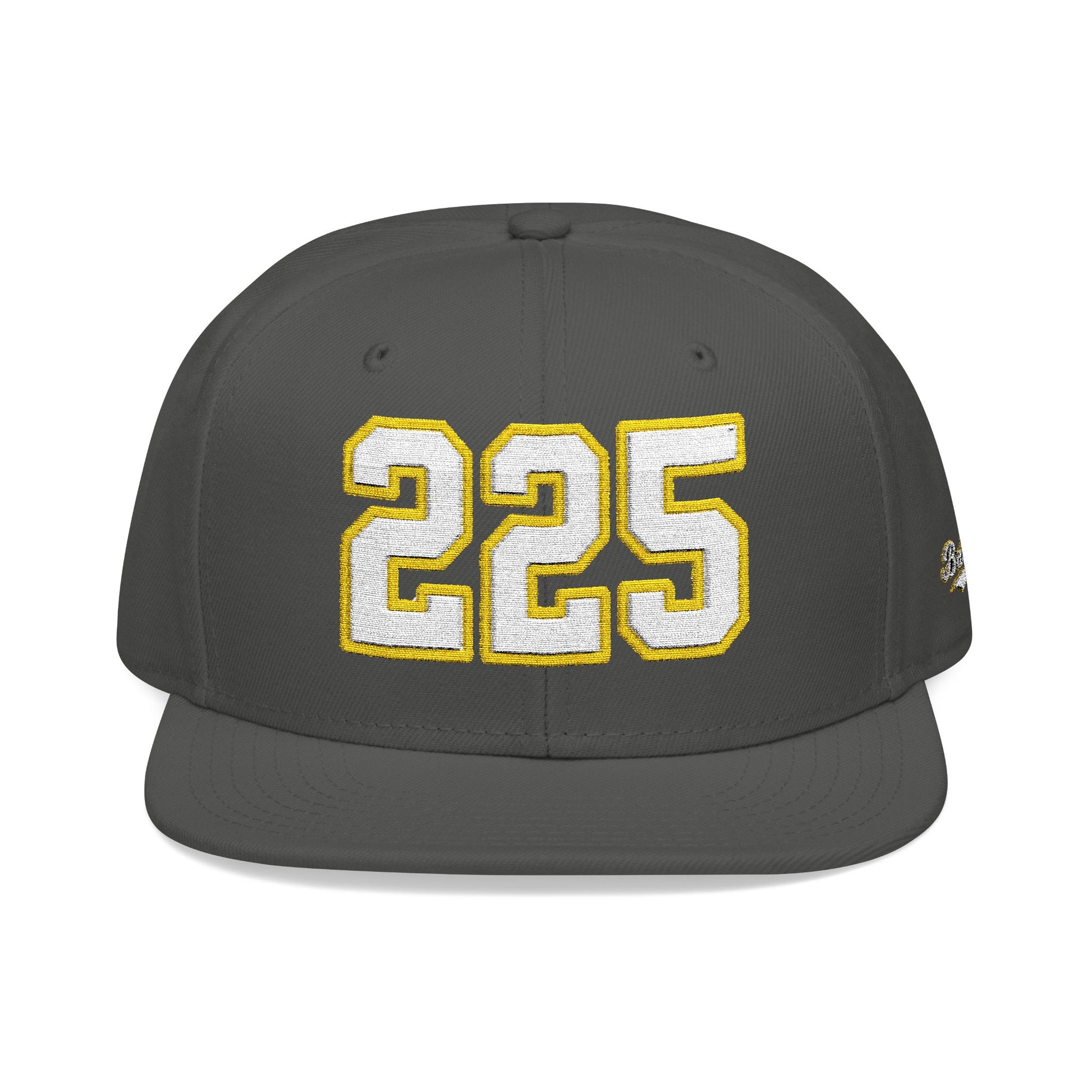 225 white embroidered snapback hat vintage varsity style – 318 Supply Co.